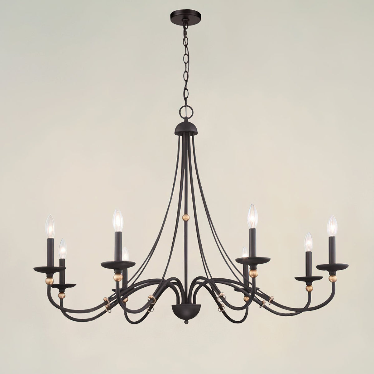 Veldenlyn Brass Chandelier-Moonnatur