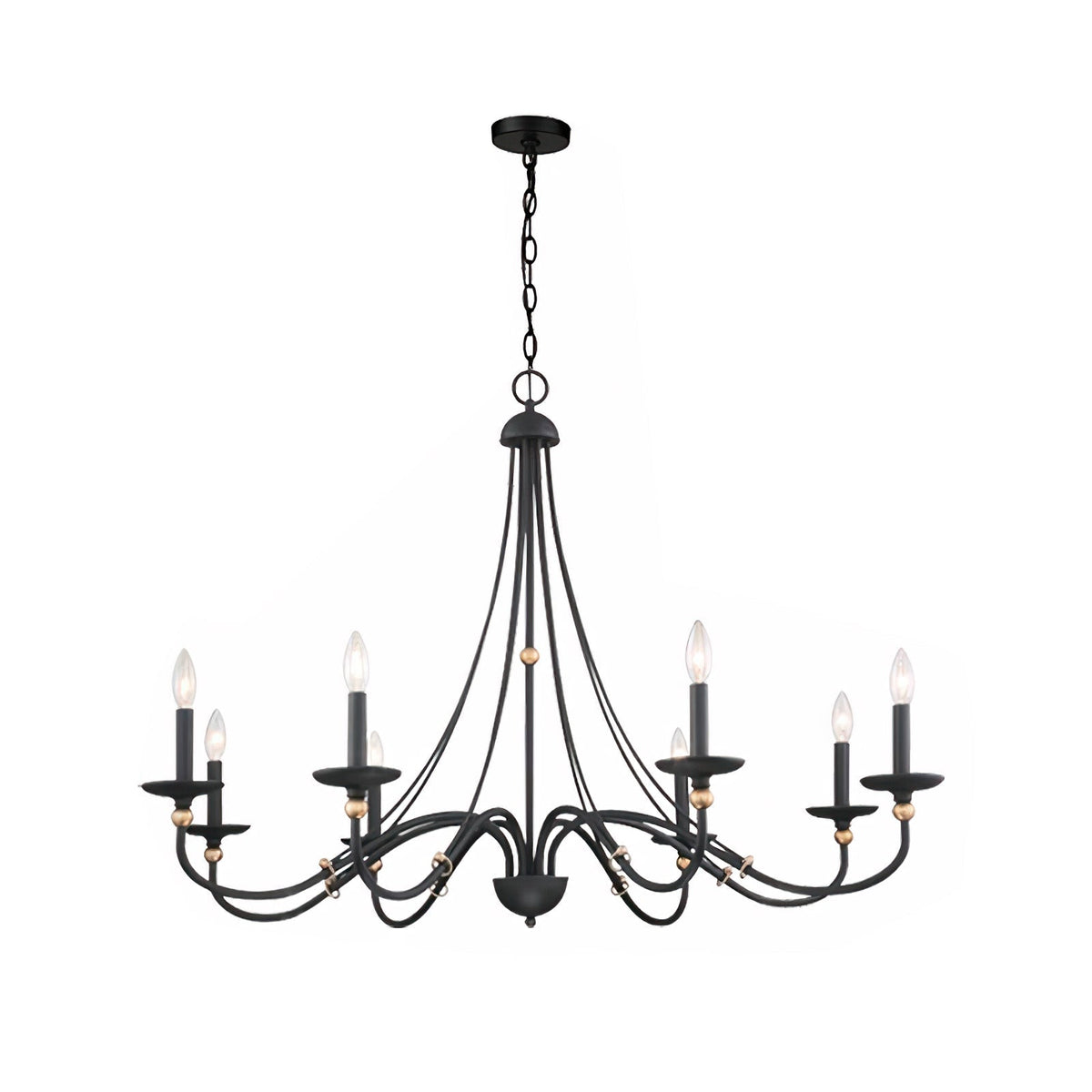 Veldenlyn Brass Chandelier-Moonnatur