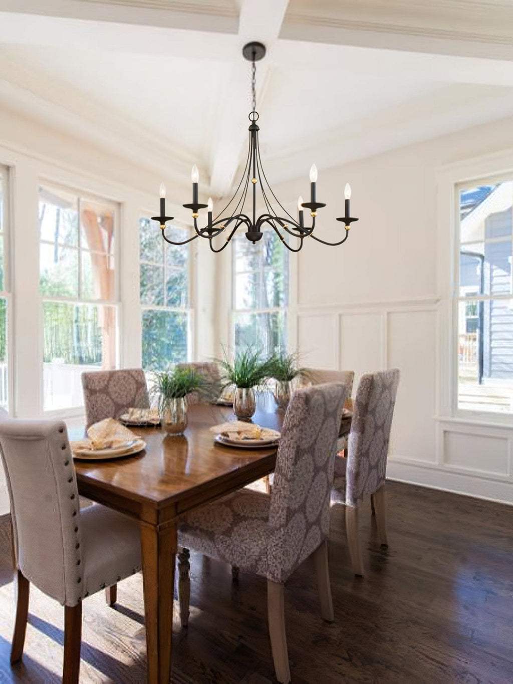 Veldenlyn Brass Chandelier-Moonnatur
