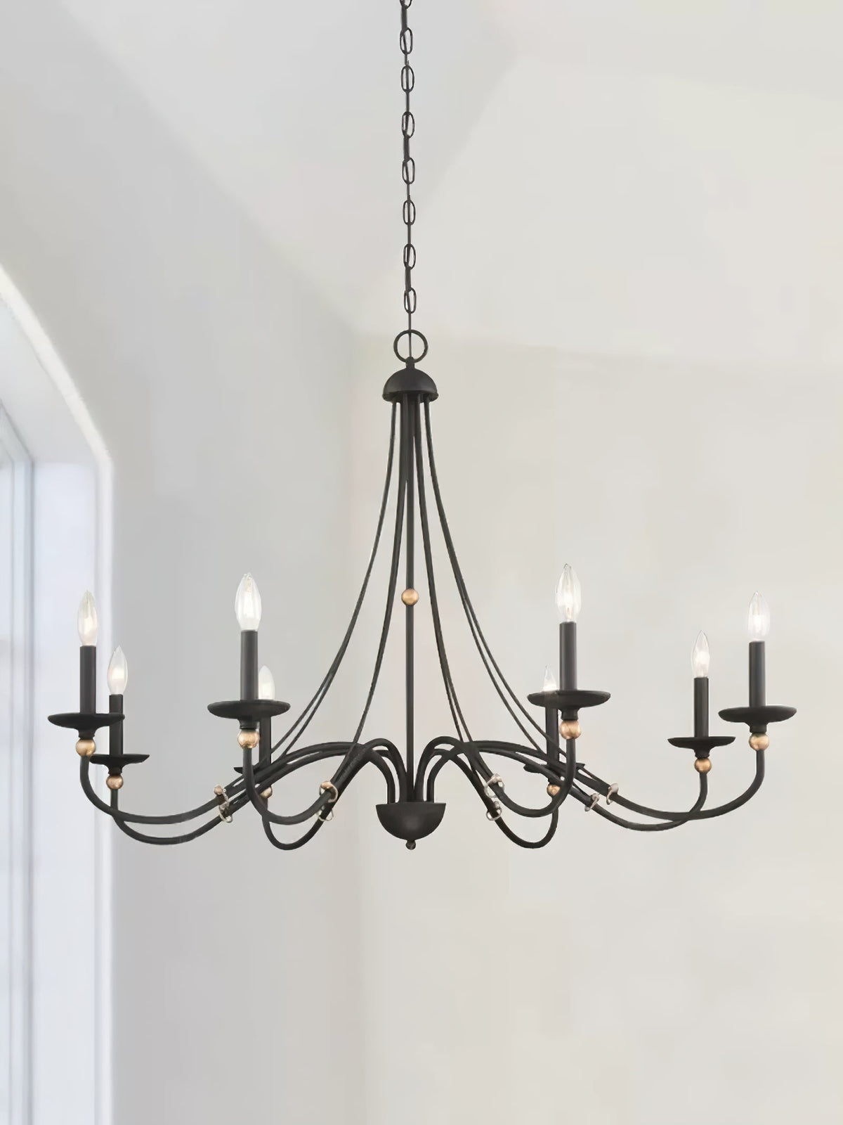 Veldenlyn Brass Chandelier-Moonnatur