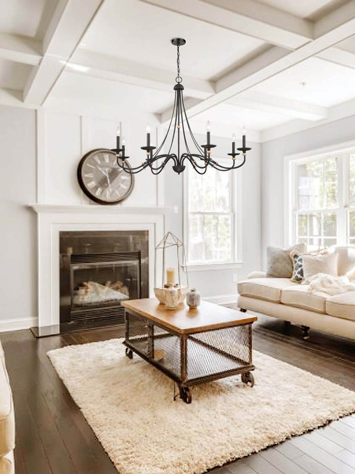 Veldenlyn Brass Chandelier-Moonnatur