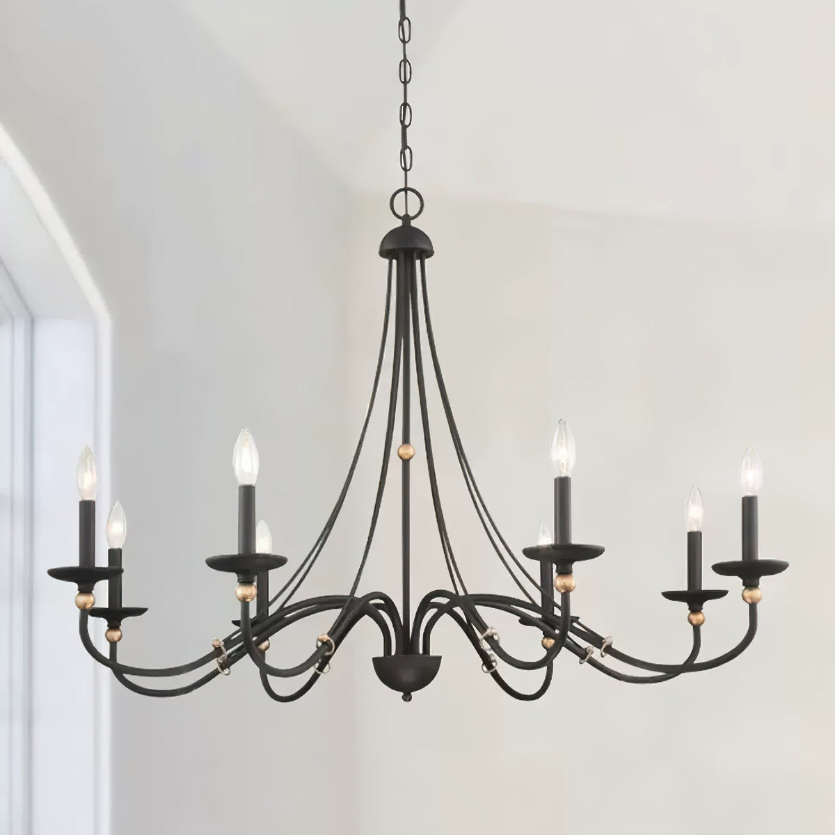 Veldenlyn Brass Chandelier-Moonnatur