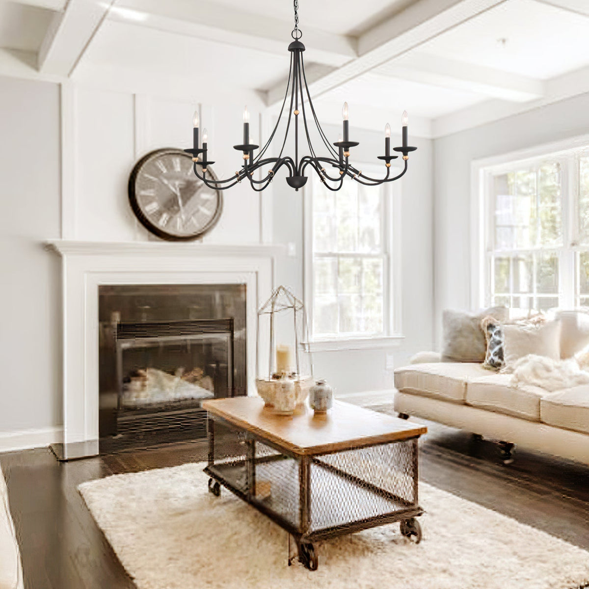 Veldenlyn Brass Chandelier-Moonnatur