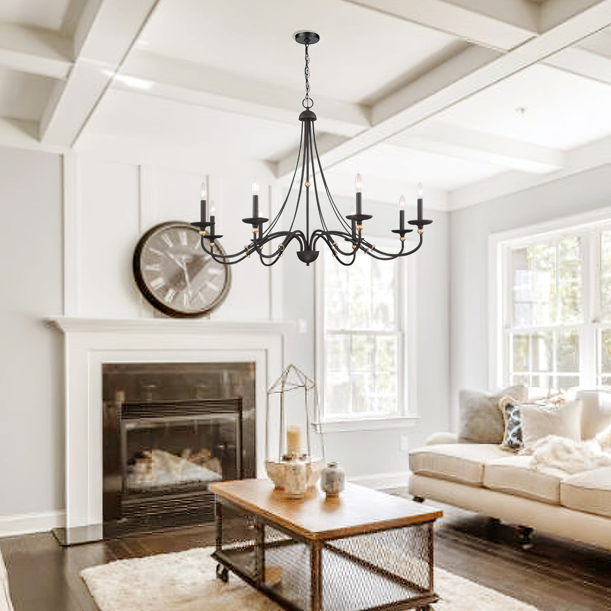 Veldenlyn Brass Chandelier-Moonnatur