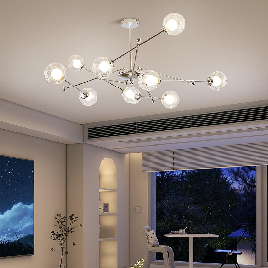 Asteria Glass Chandelier-Moonnatur