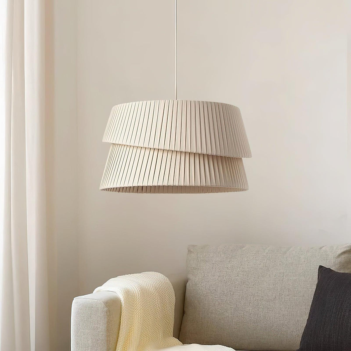 Leveneth Fabric Pendant Light-Moonnatur