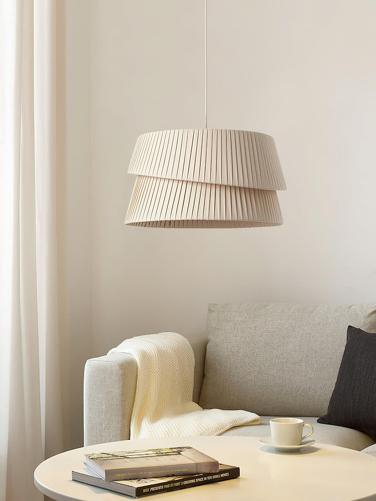 Leveneth Fabric Pendant Light-Moonnatur