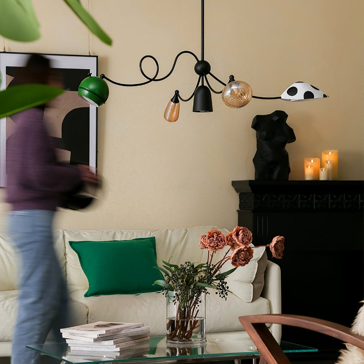 Hatheraelle Glass Pendant Light-Moonnatur