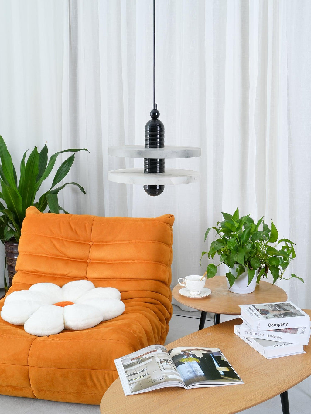 Tardenevia Alabaster Pendant Light-Moonnatur