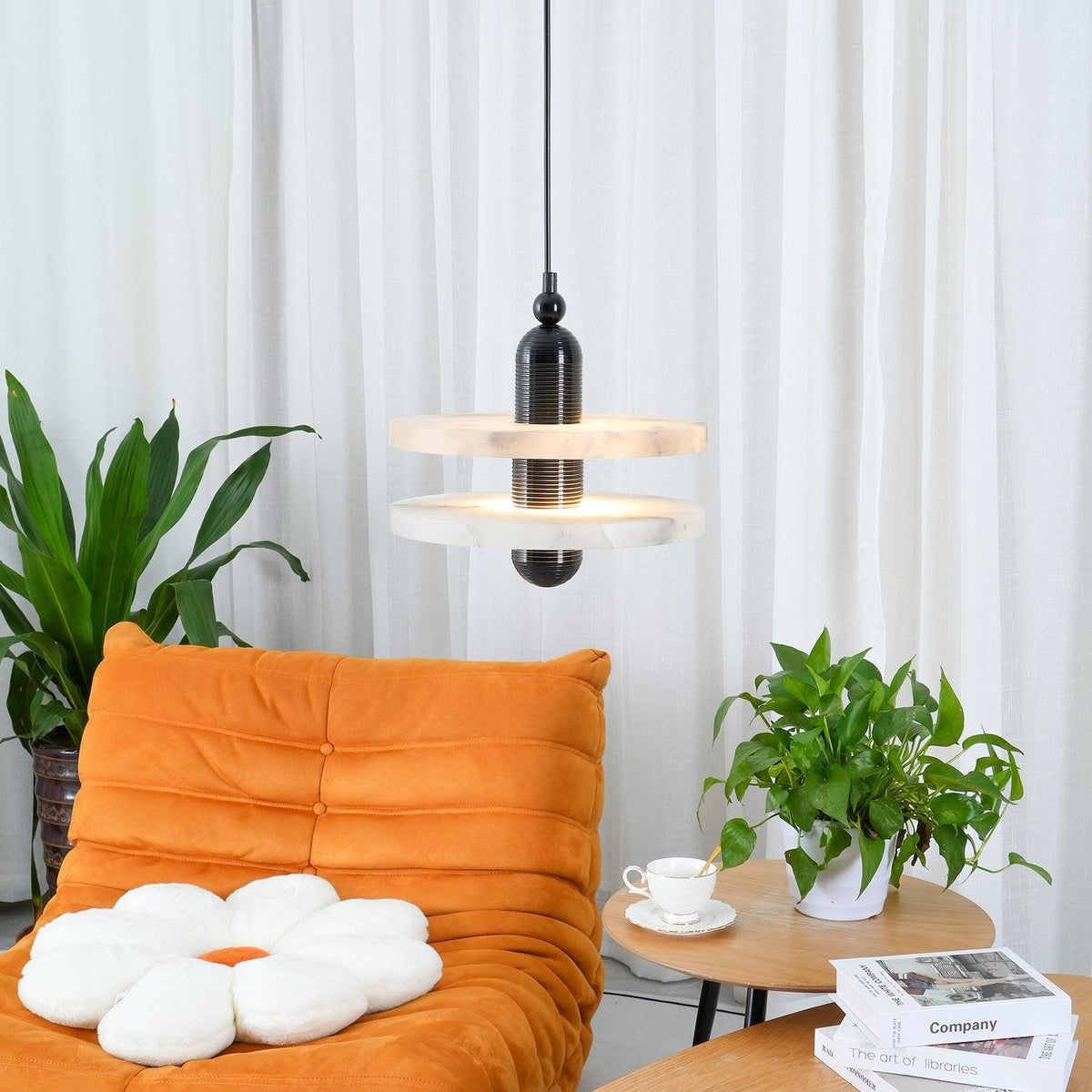 Tardenevia Alabaster Pendant Light-Moonnatur