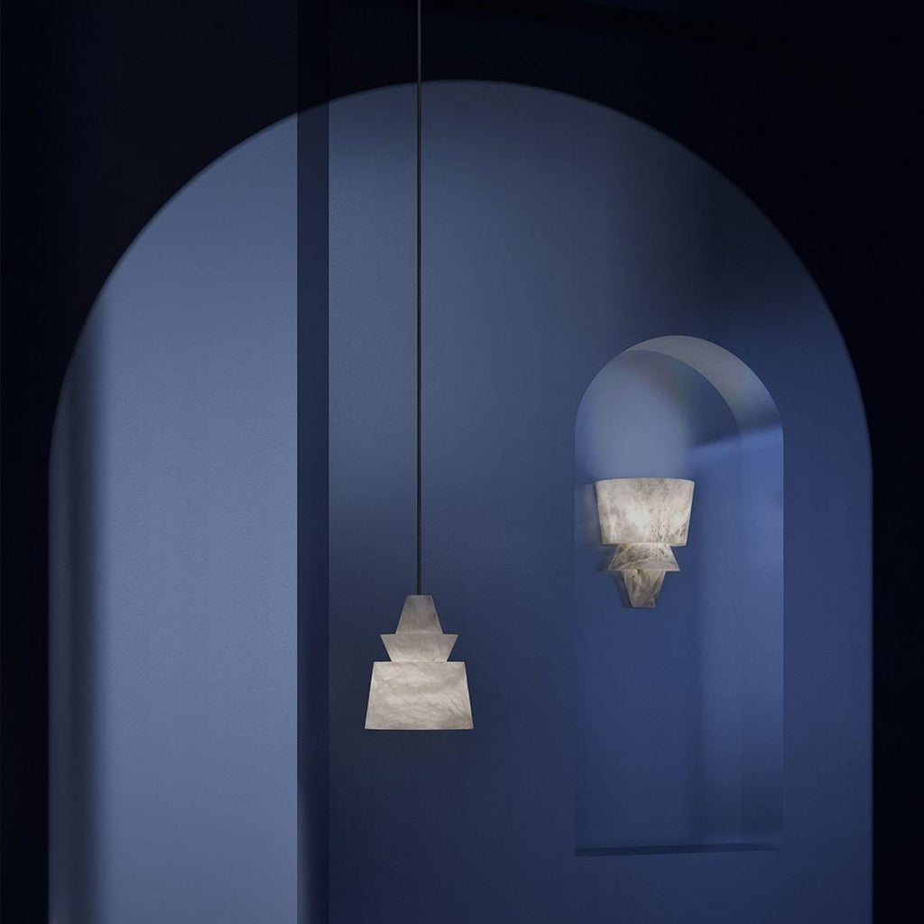 Altonholm Alabaster Pendant Light-Moonnatur