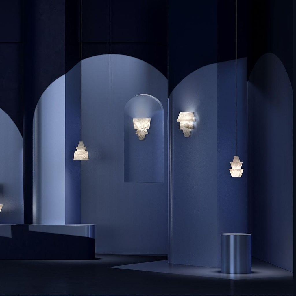Altonholm Alabaster Pendant Light-Moonnatur