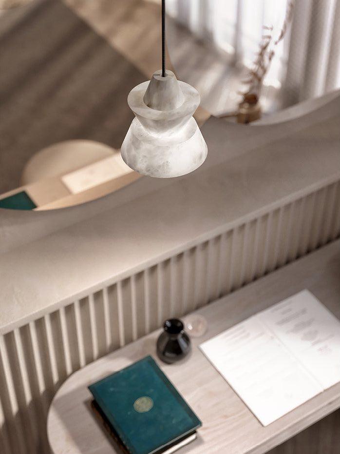 Altonholm Alabaster Pendant Light-Moonnatur