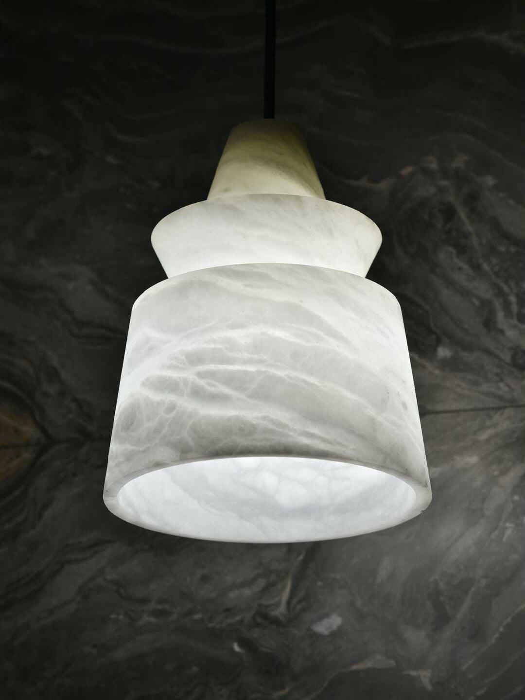 Altonholm Alabaster Pendant Light-Moonnatur
