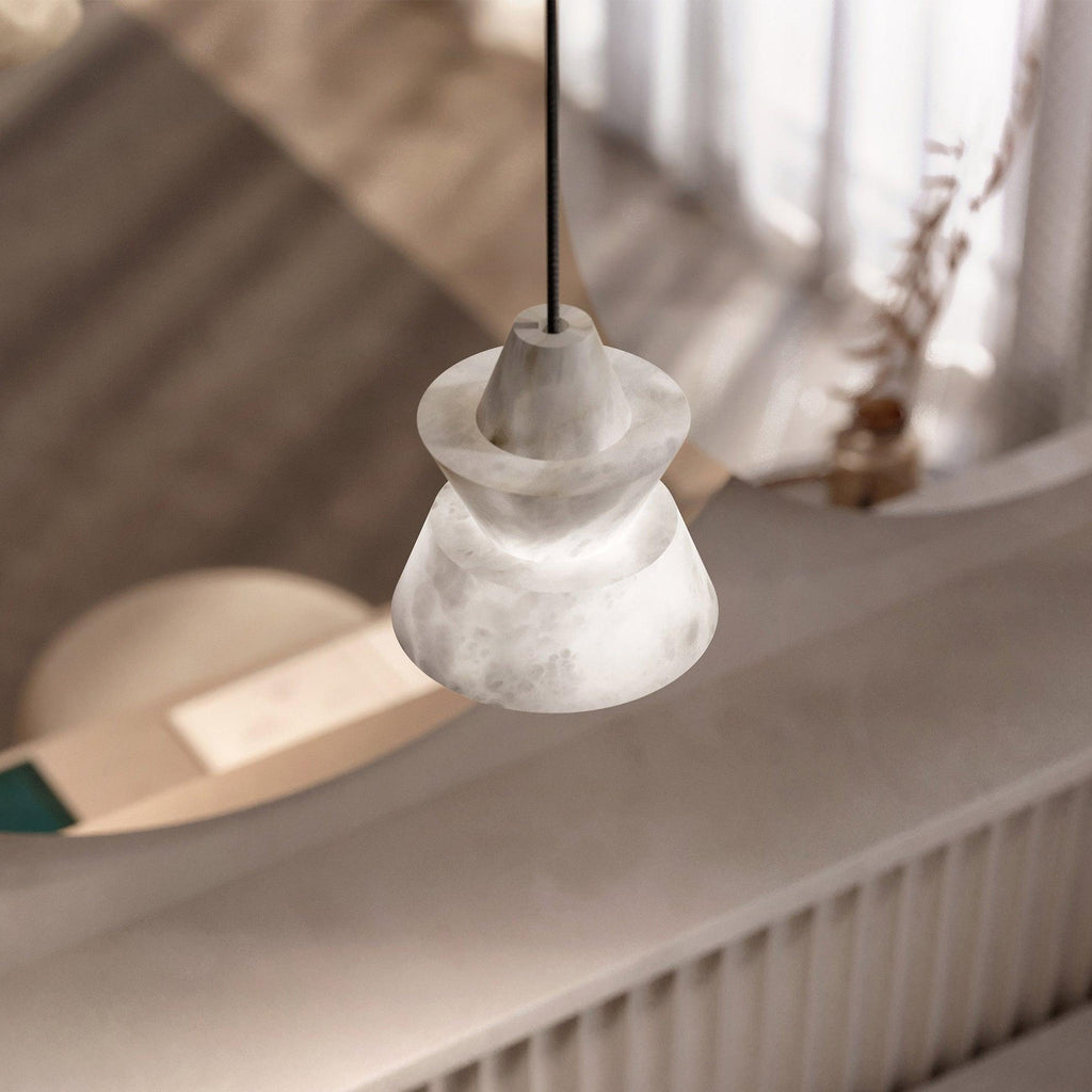 Altonholm Alabaster Pendant Light-Moonnatur