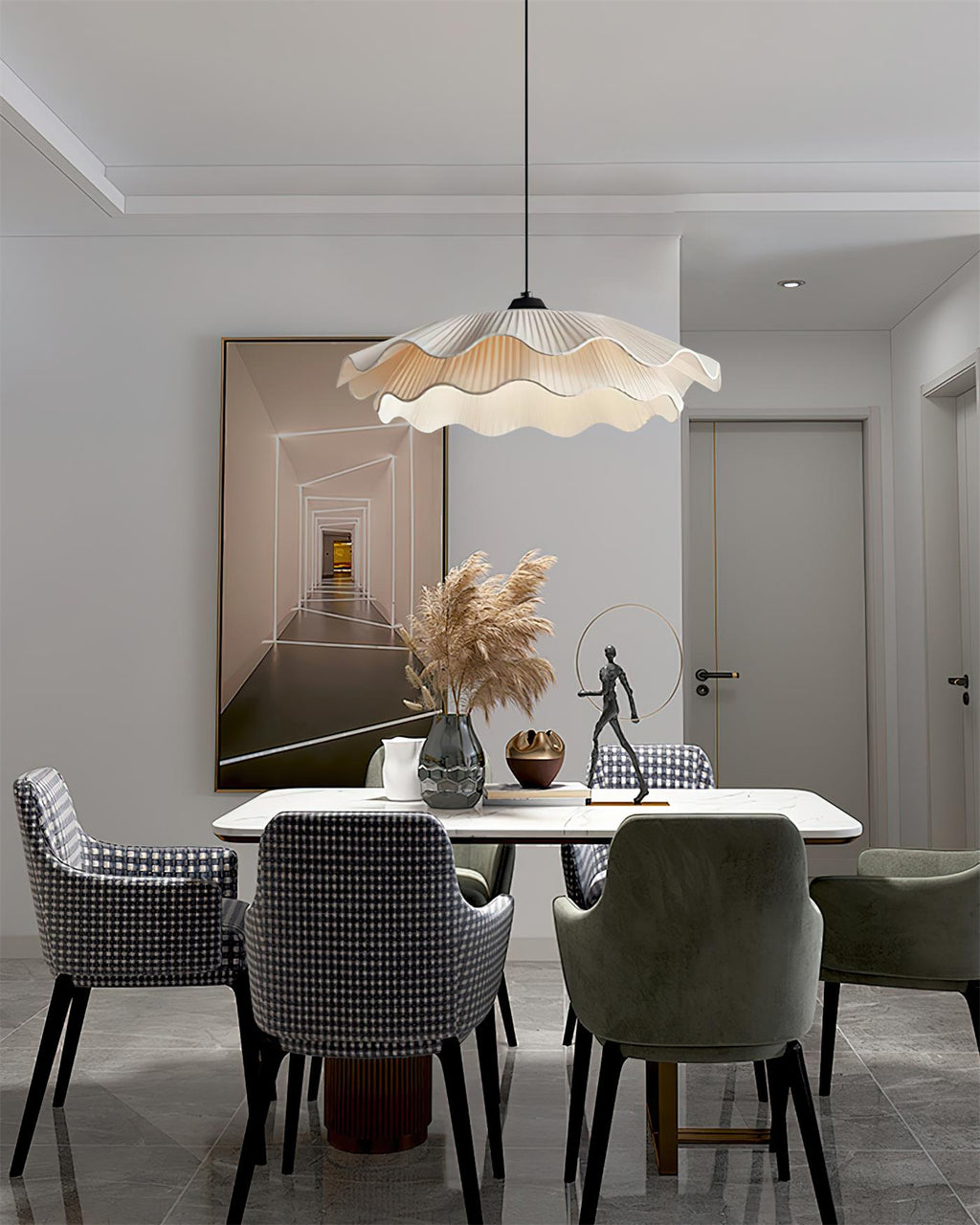 Avrengrove Fabric Pendant Light-Moonnatur