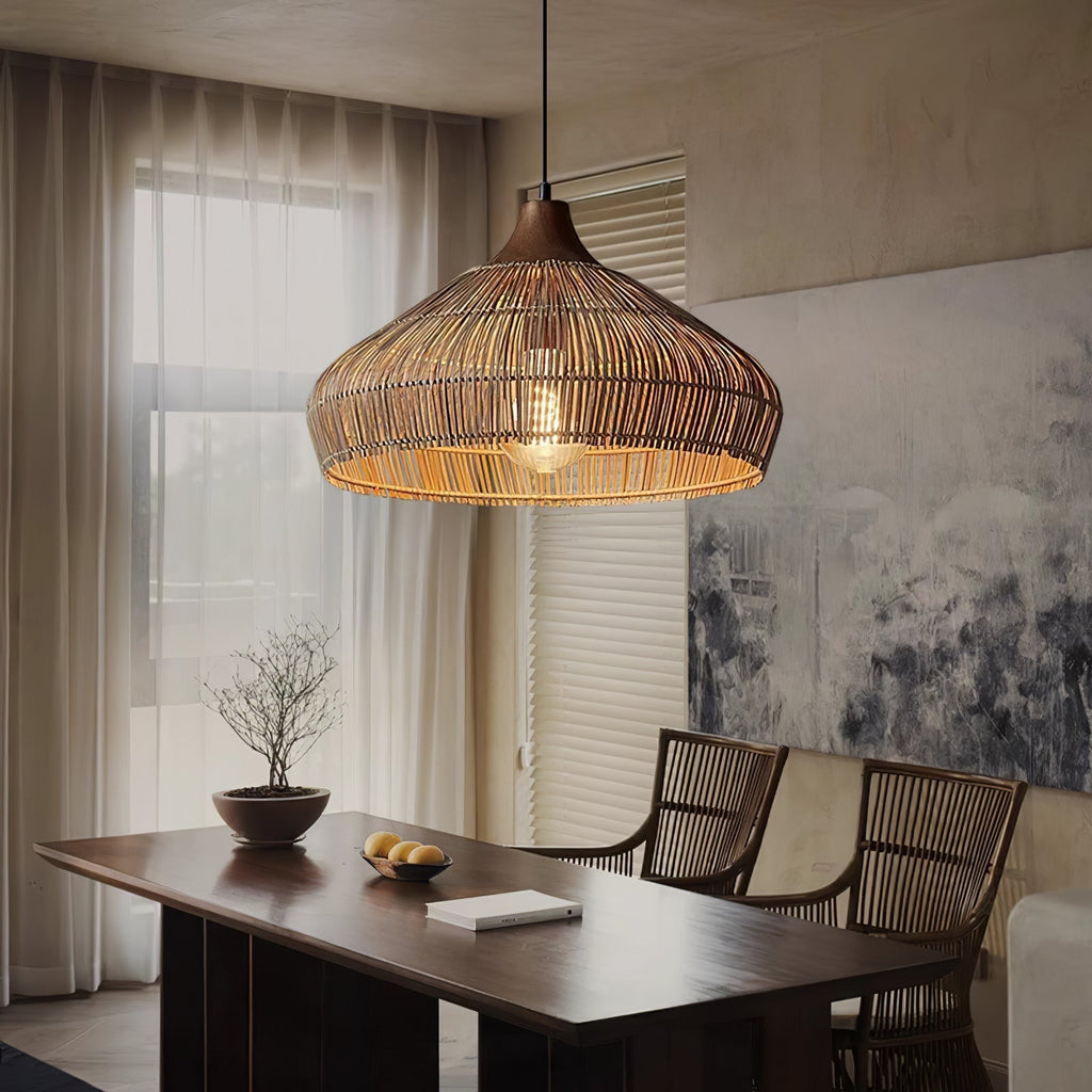 Anseliel Rattan Pendant Light-Moonnatur