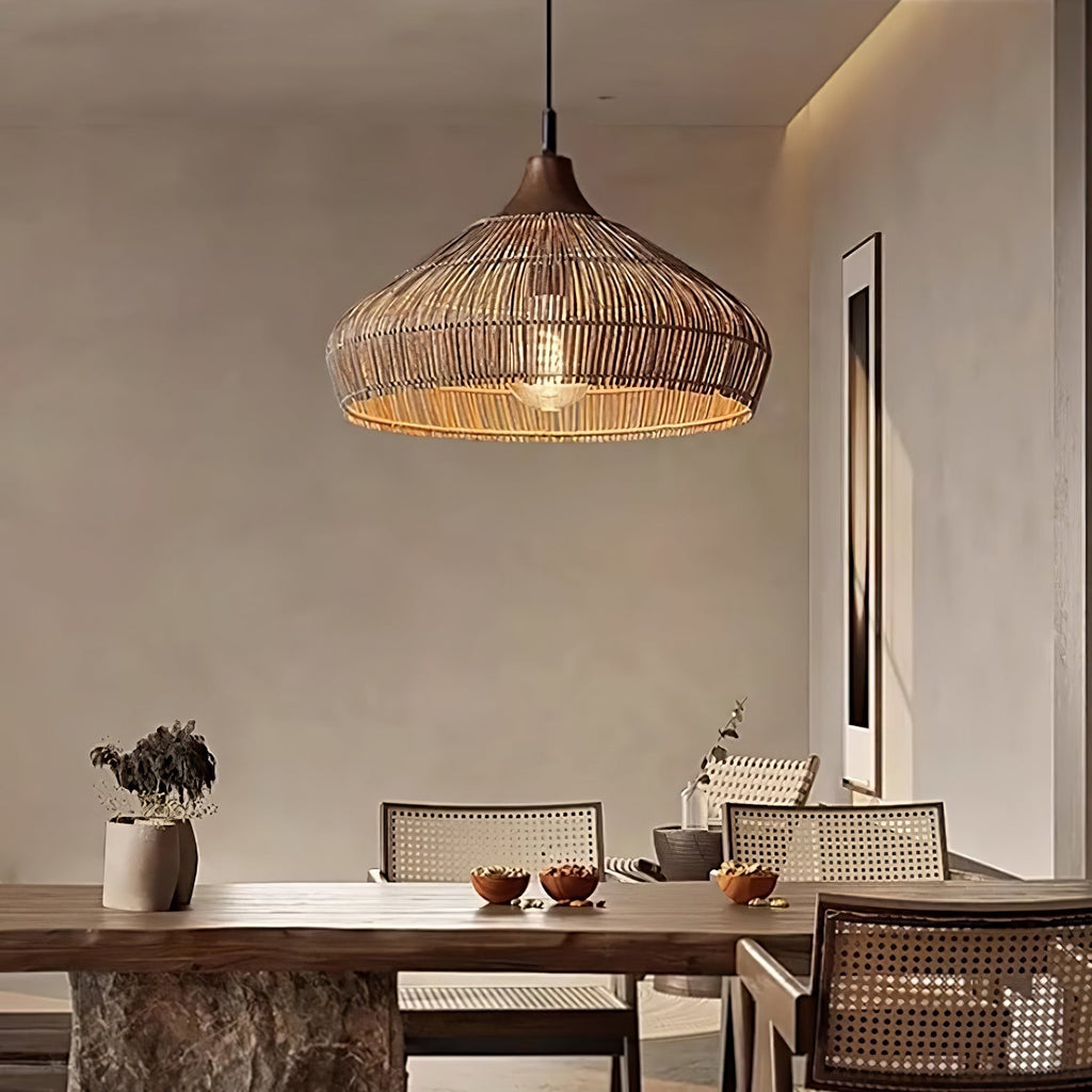Anseliel Rattan Pendant Light-Moonnatur