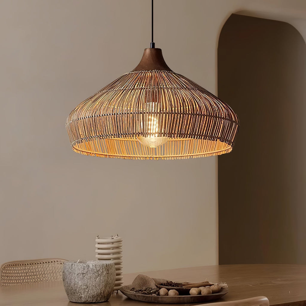 Anseliel Rattan Pendant Light-Moonnatur