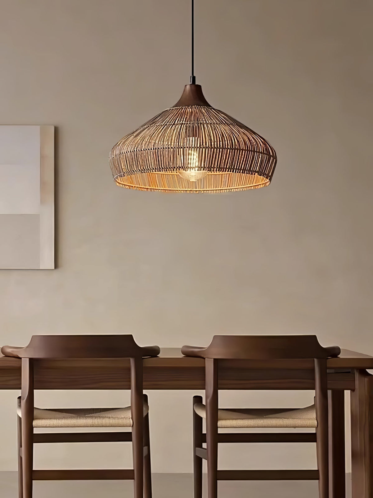Anseliel Rattan Pendant Light-Moonnatur