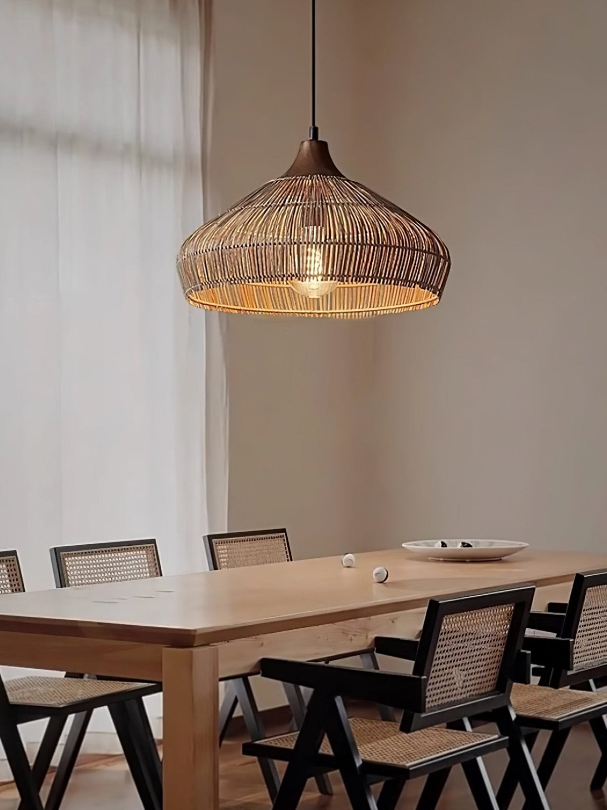 Anseliel Rattan Pendant Light-Moonnatur