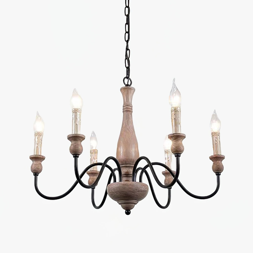 Astereth Wood Chandelier-Moonnatur