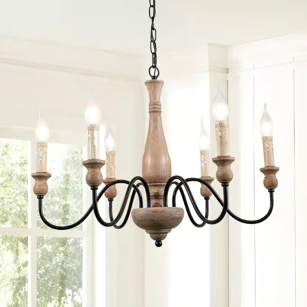 Astereth Wood Chandelier-Moonnatur