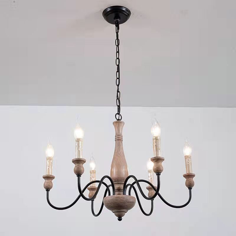 Astereth Wood Chandelier-Moonnatur