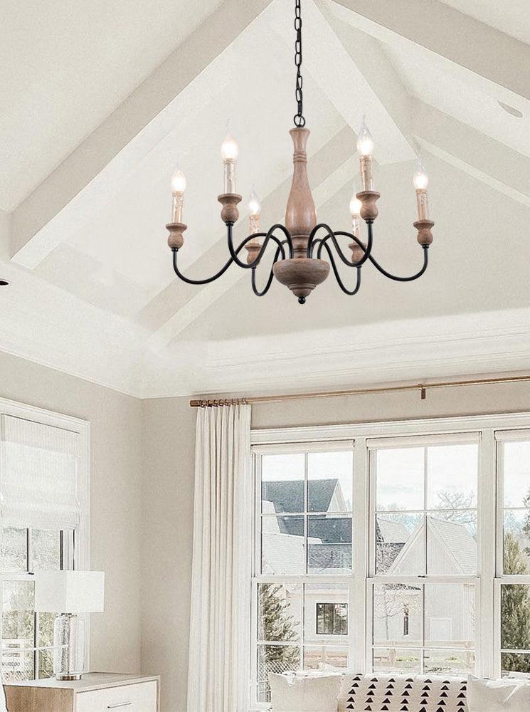 Astereth Wood Chandelier-Moonnatur