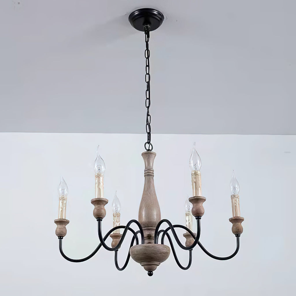 Astereth Wood Chandelier-Moonnatur