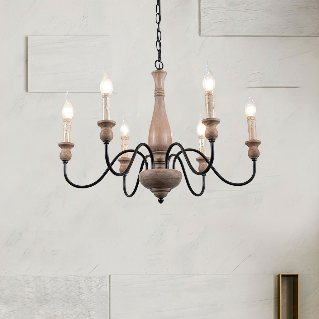Astereth Wood Chandelier-Moonnatur