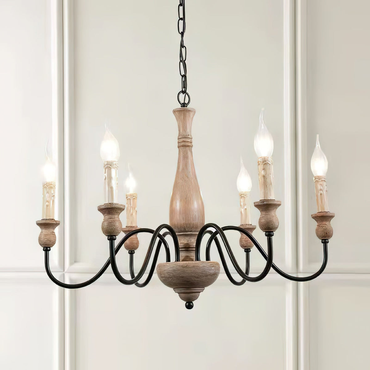 Astereth Wood Chandelier-Moonnatur