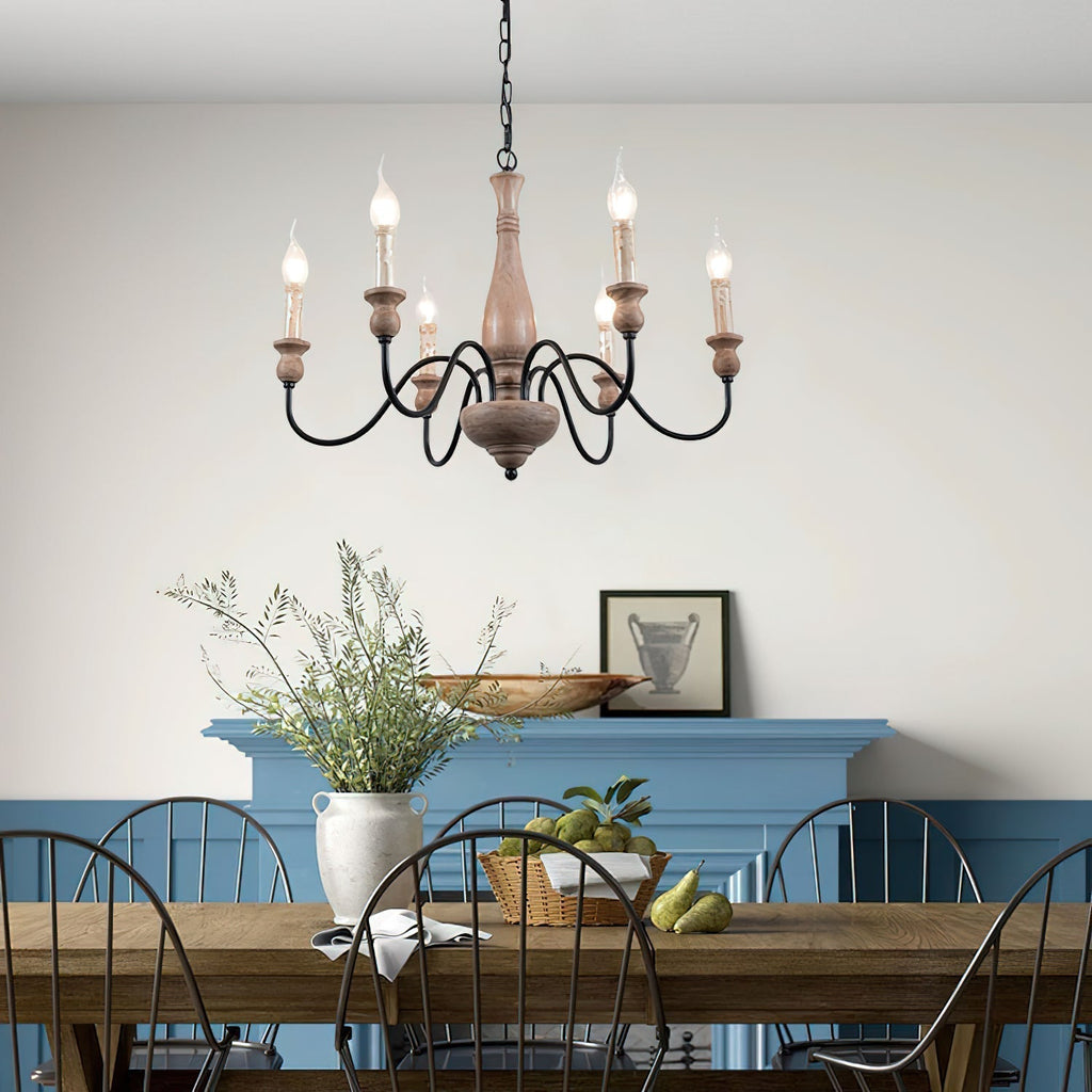 Astereth Wood Chandelier-Moonnatur