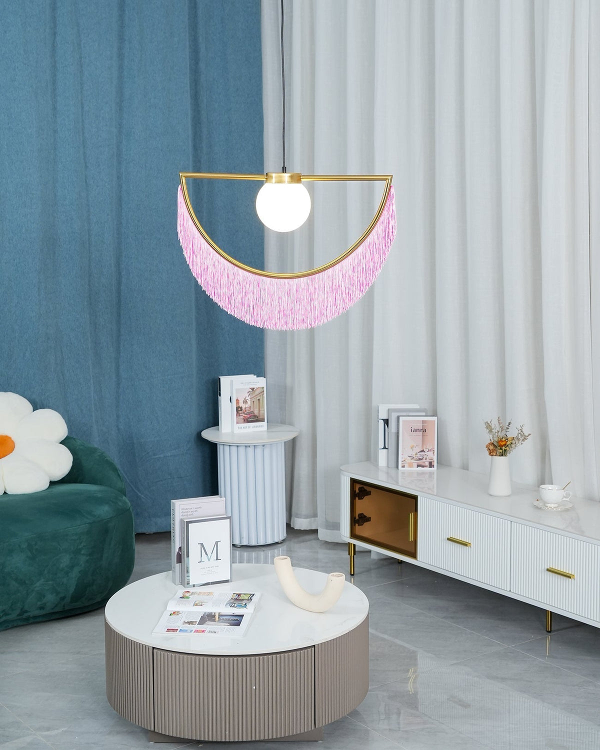 Esolia Fabric Pendant Light-Moonnatur