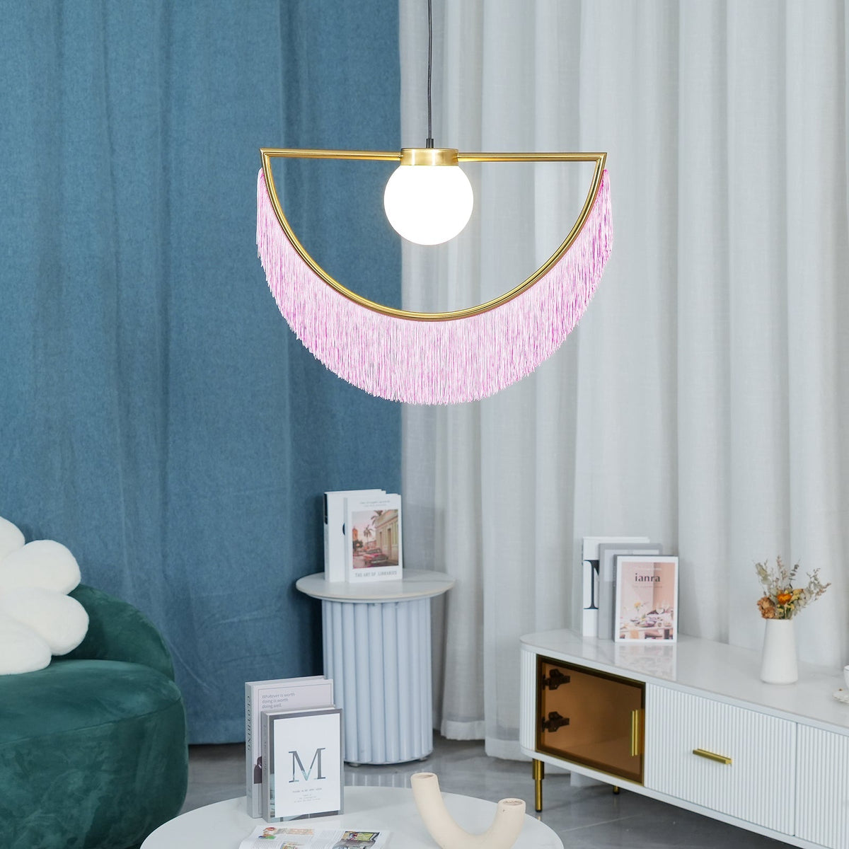 Esolia Fabric Pendant Light-Moonnatur