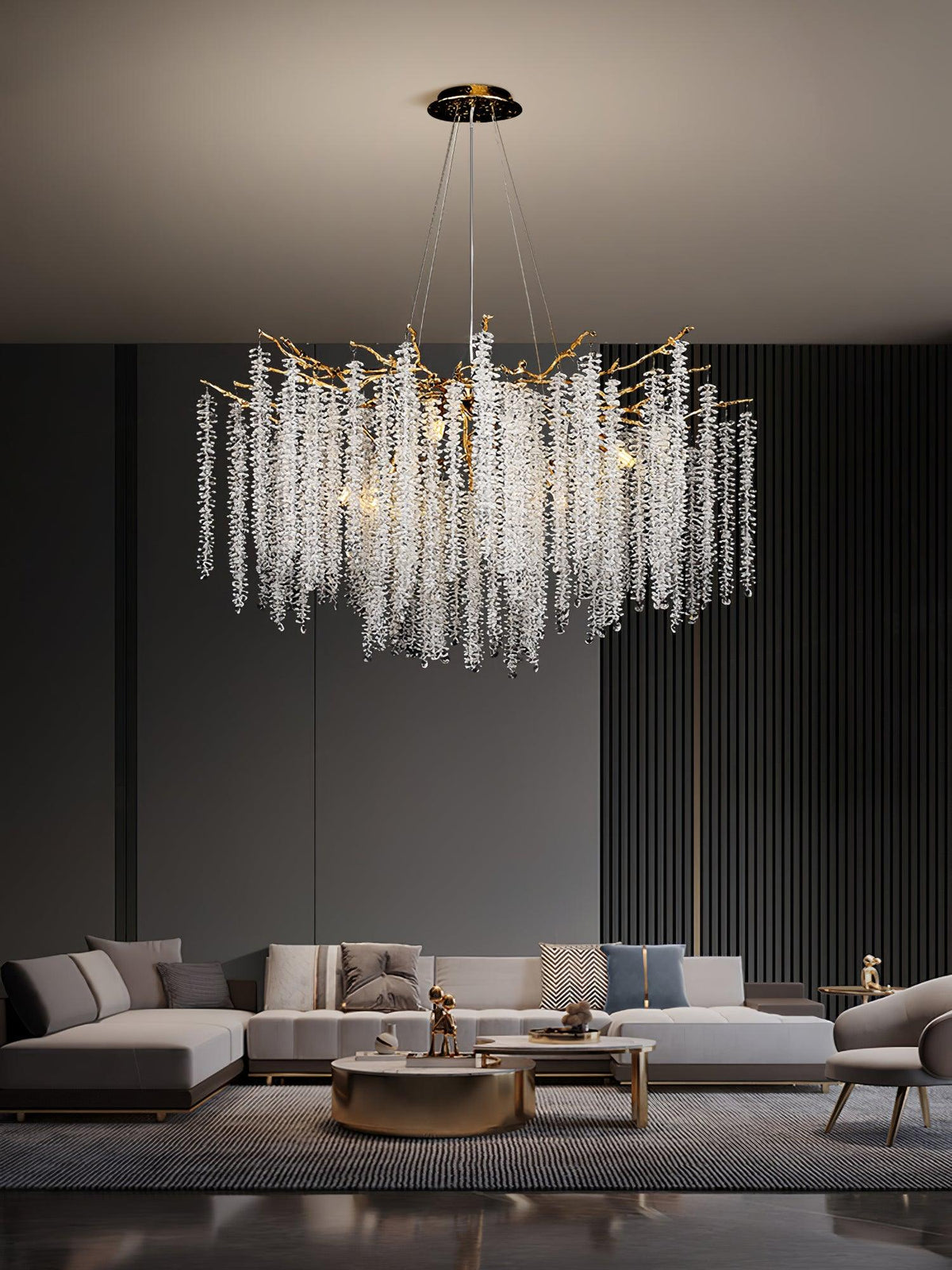 Briselle Glass Chandelier-Moonnatur