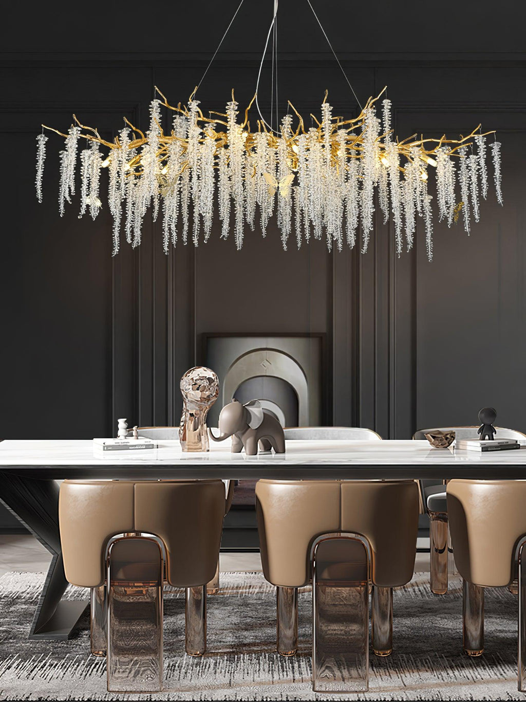 Briselle Glass Chandelier-Moonnatur
