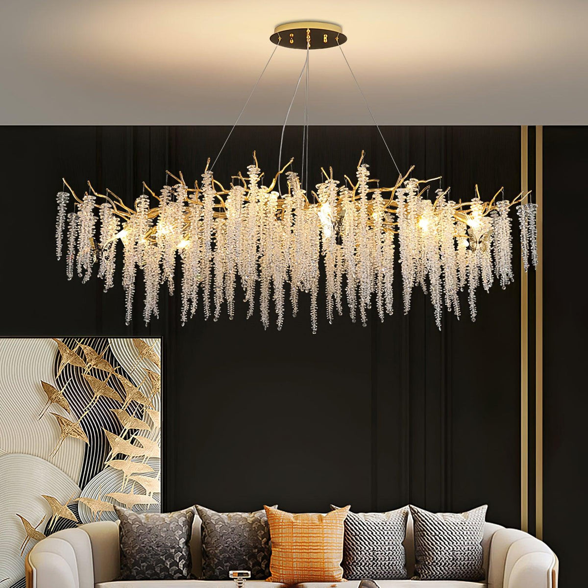 Briselle Glass Chandelier-Moonnatur
