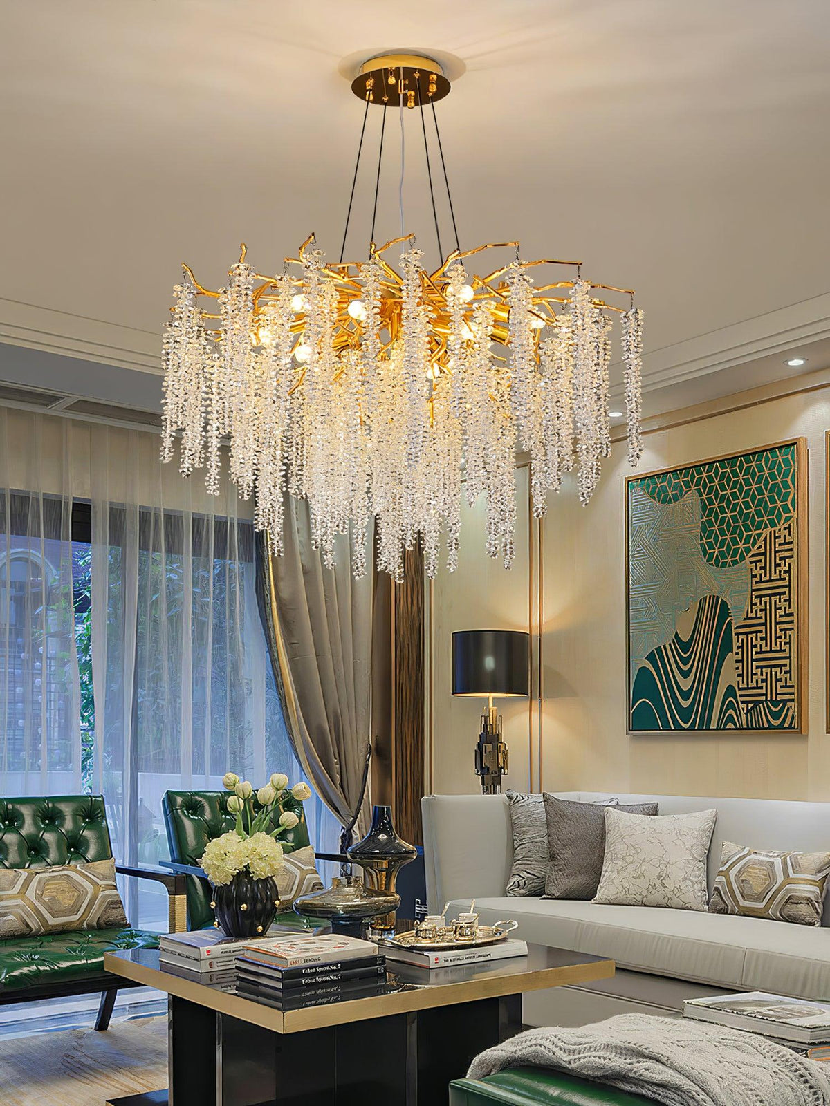 Briselle Glass Chandelier-Moonnatur