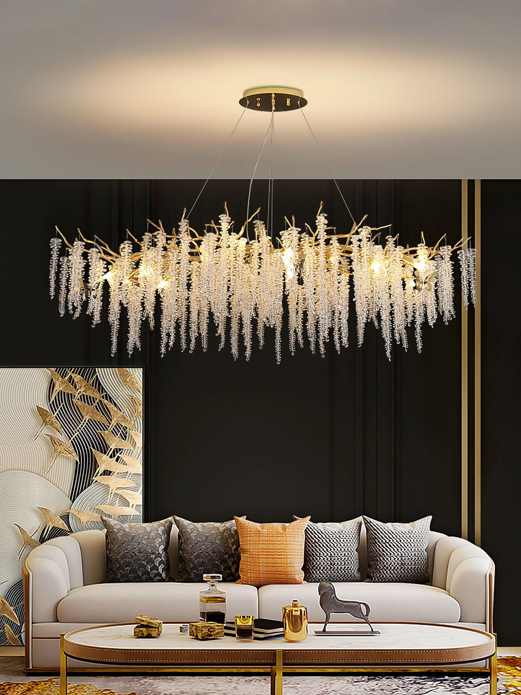 Briselle Glass Chandelier-Moonnatur