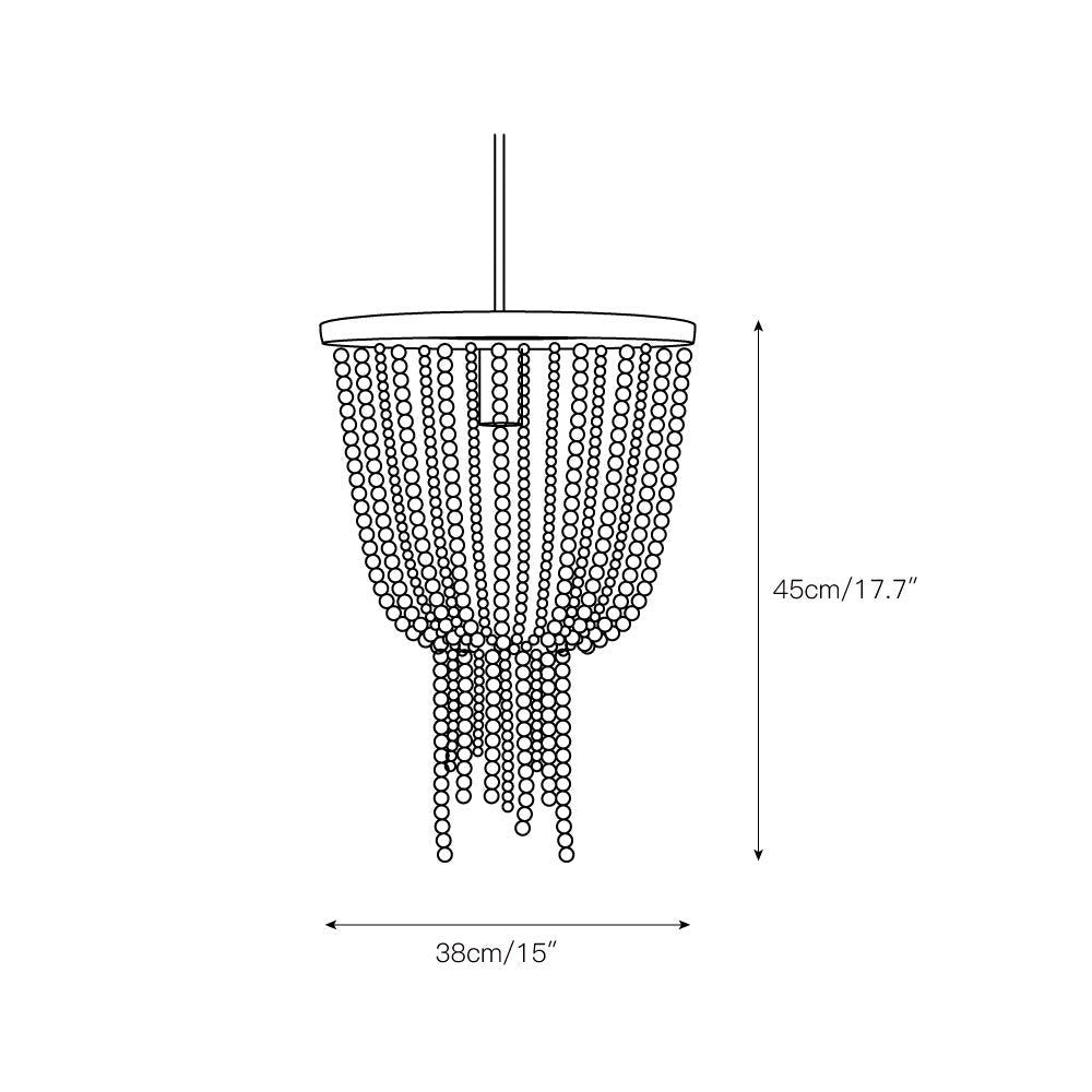 Faldenenelle Wood Chandelier-Moonnatur