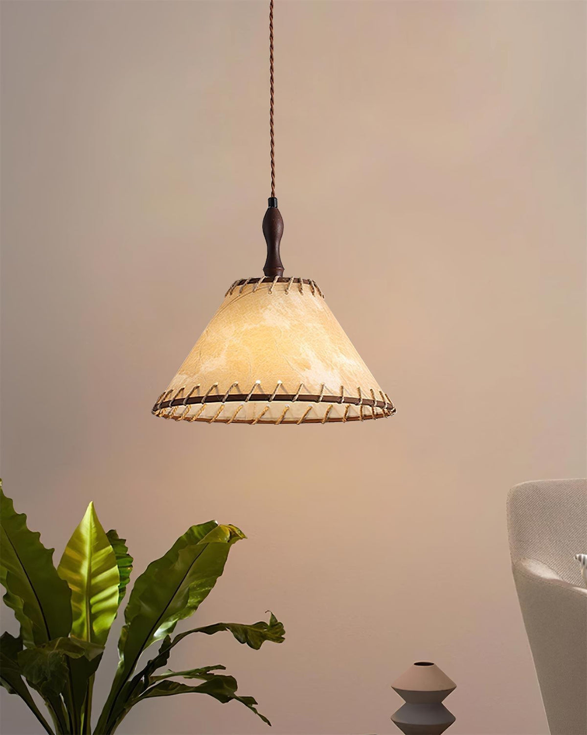 Norreniel Fabric Pendant Light-Moonnatur