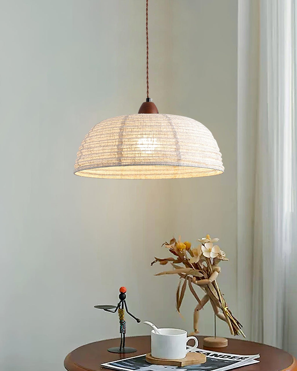 Norreniel Fabric Pendant Light-Moonnatur