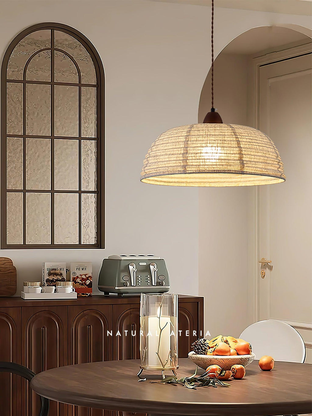 Norreniel Fabric Pendant Light-Moonnatur