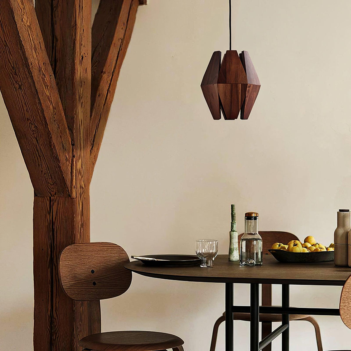 Ainsbrook Wood Pendant Light-Moonnatur