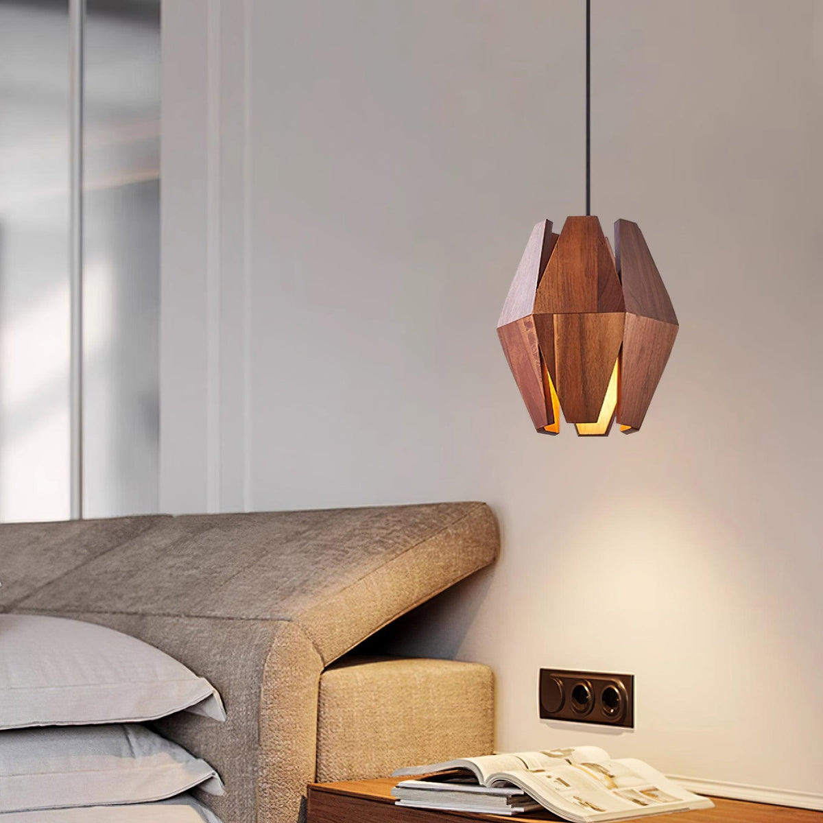 Ainsbrook Wood Pendant Light-Moonnatur