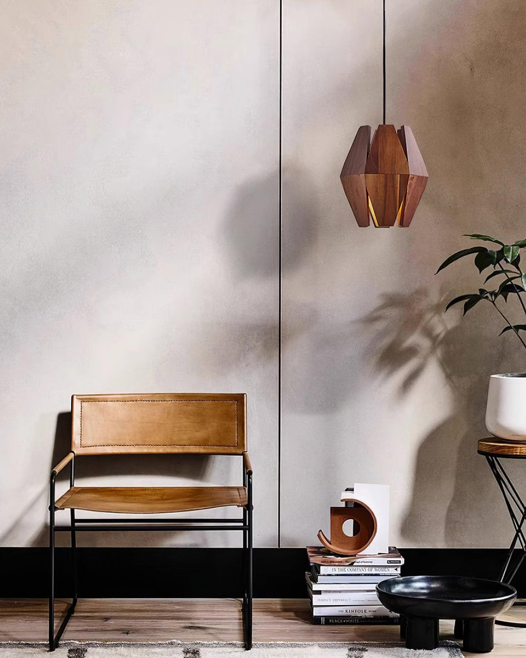 Ainsbrook Wood Pendant Light-Moonnatur