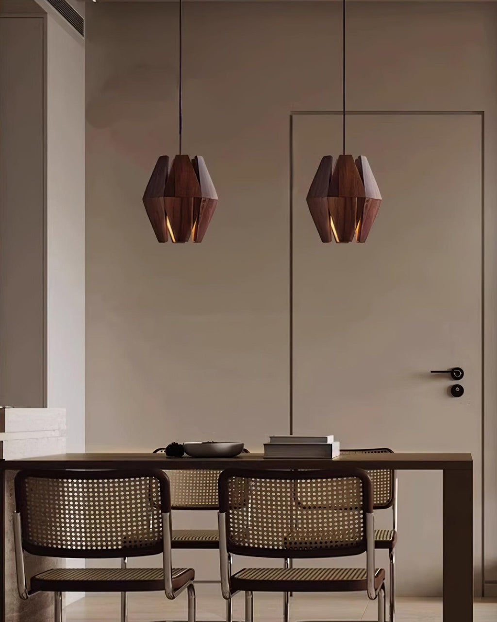 Ainsbrook Wood Pendant Light-Moonnatur