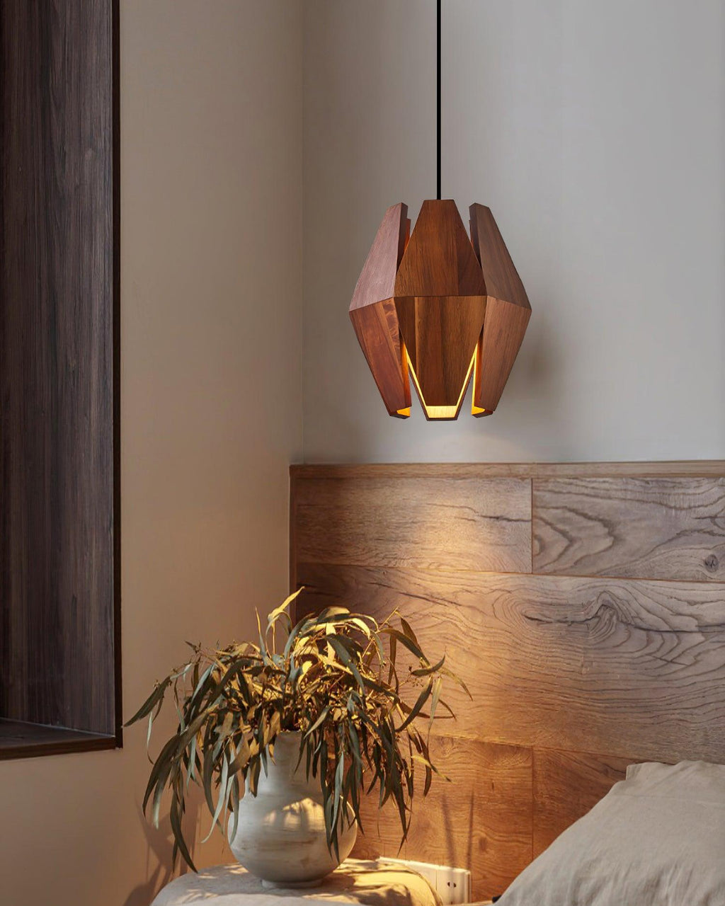Ainsbrook Wood Pendant Light-Moonnatur