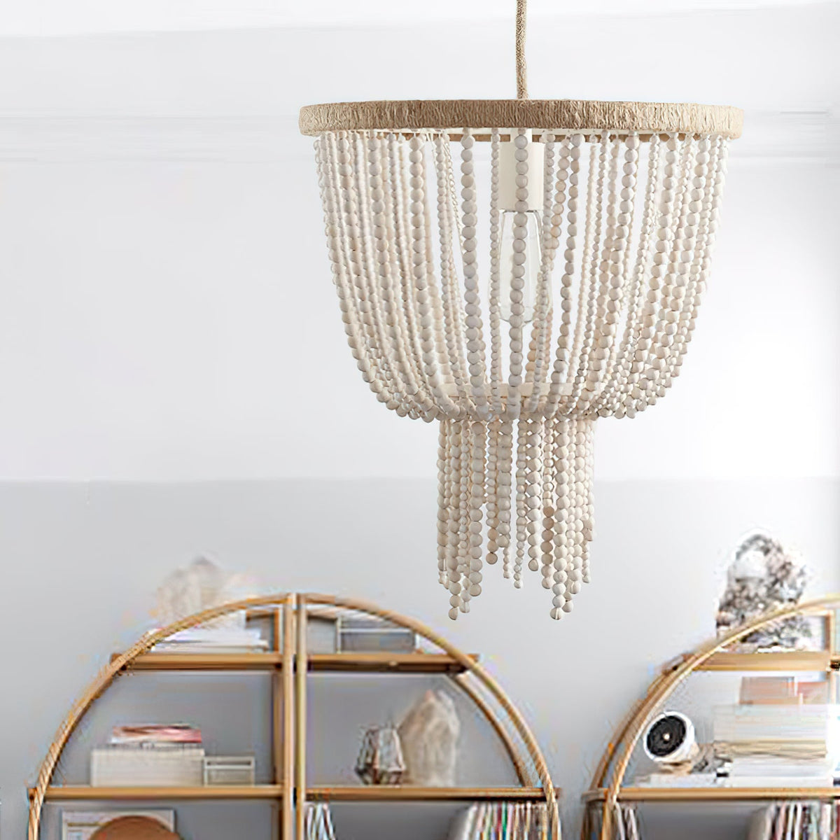 Faldenenelle Wood Chandelier-Moonnatur